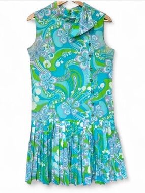 VINTAGE 60S PUCCI INSPIRED HANDMADE DRESS SZ 8